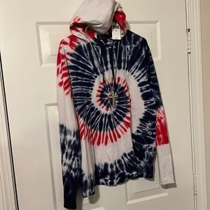Polo hooded tie dye shirt